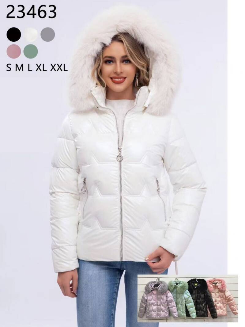 Kurtki damskie zimowe Roz S-2XL, 1 Kolor Paczka 5 szt